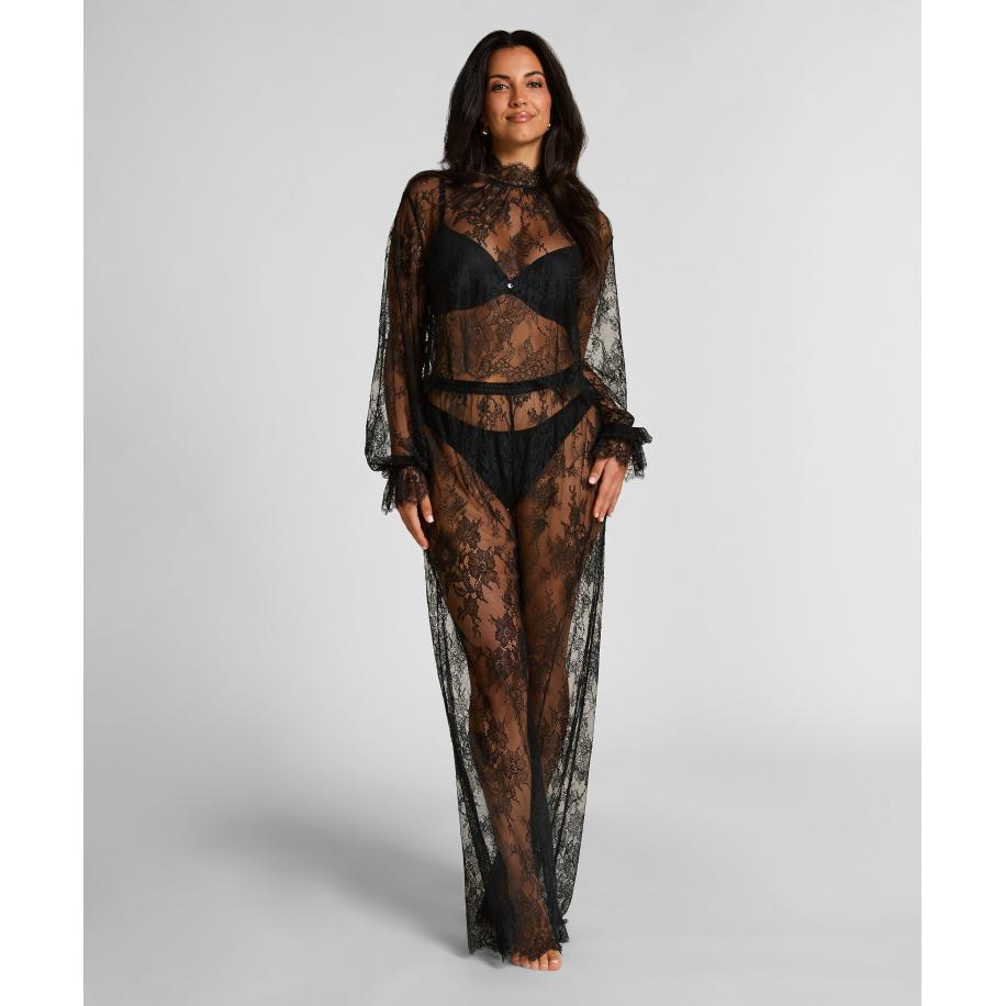 Hunkemöller Pyjamabroek Cecilia Zwart Zwart