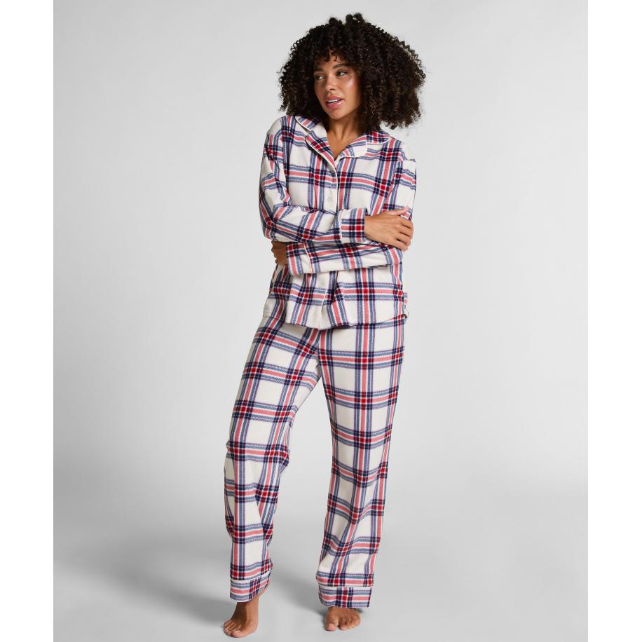 Hunkemöller Polar fleece pyjamaset Wit Wit