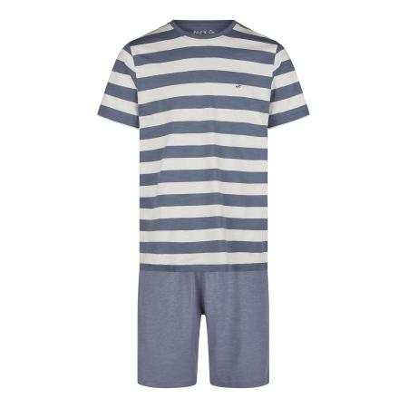 Phil & Co. Berlin Phil & Co. Berlin Pyjama kort Lounge Dreams grijs / wit