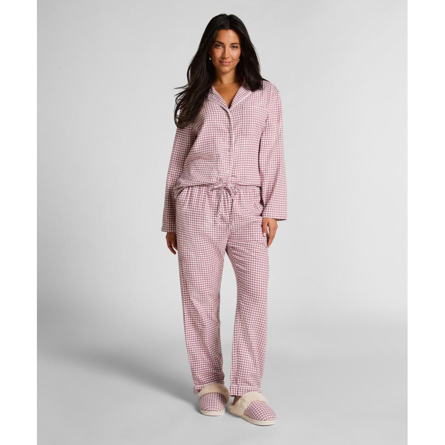 Hunkemöller Pyjamabroek Flannel Paars Paars