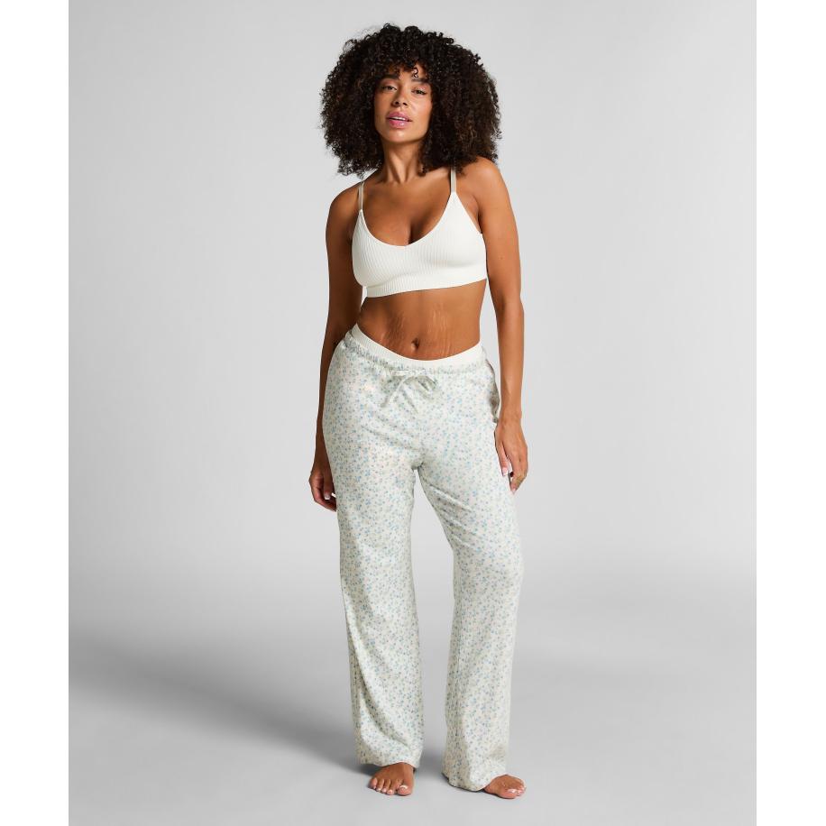 Hunkemöller Pyjamabroek Florecita Wit Wit