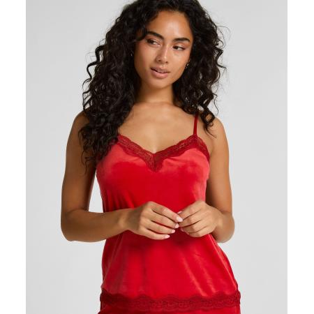 Hunkemöller Cami top Velours Lace Rood