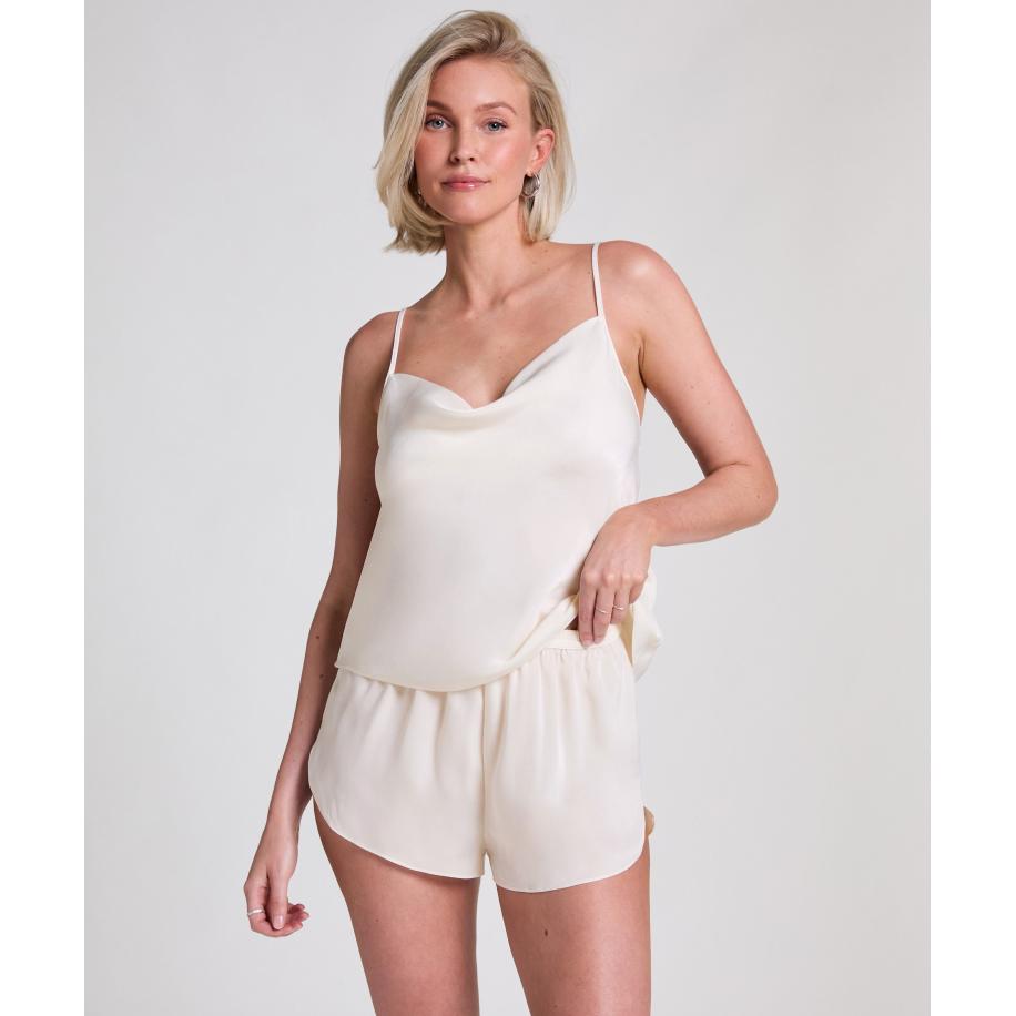 Hunkemöller Minimal satijnen short Wit Wit