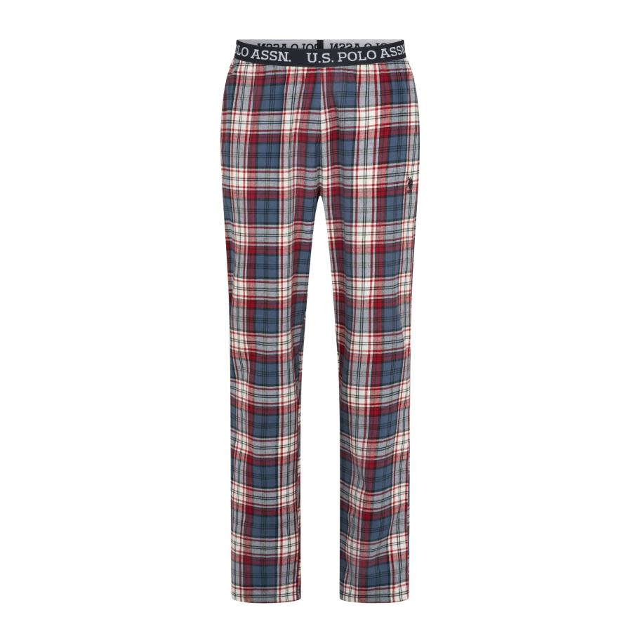 U.S. Polo Assn. U.S. POLO ASSN. Pyjamabroek Charly beige / duifblauw / rood -