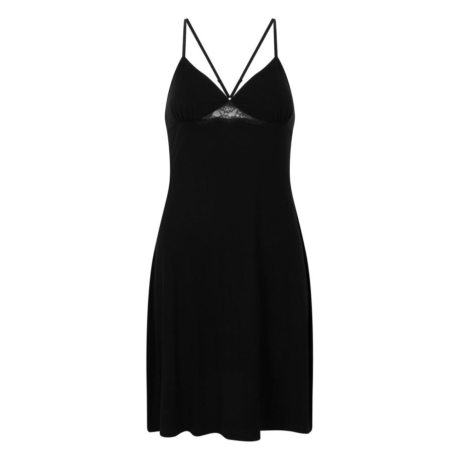 Hunkemöller Slipdress Jersey Zwart Zwart