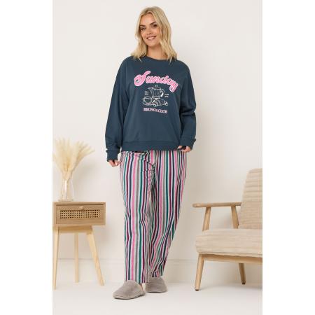 Yours Teal Green Sunday Brunch Club Loungeset Size 66-68