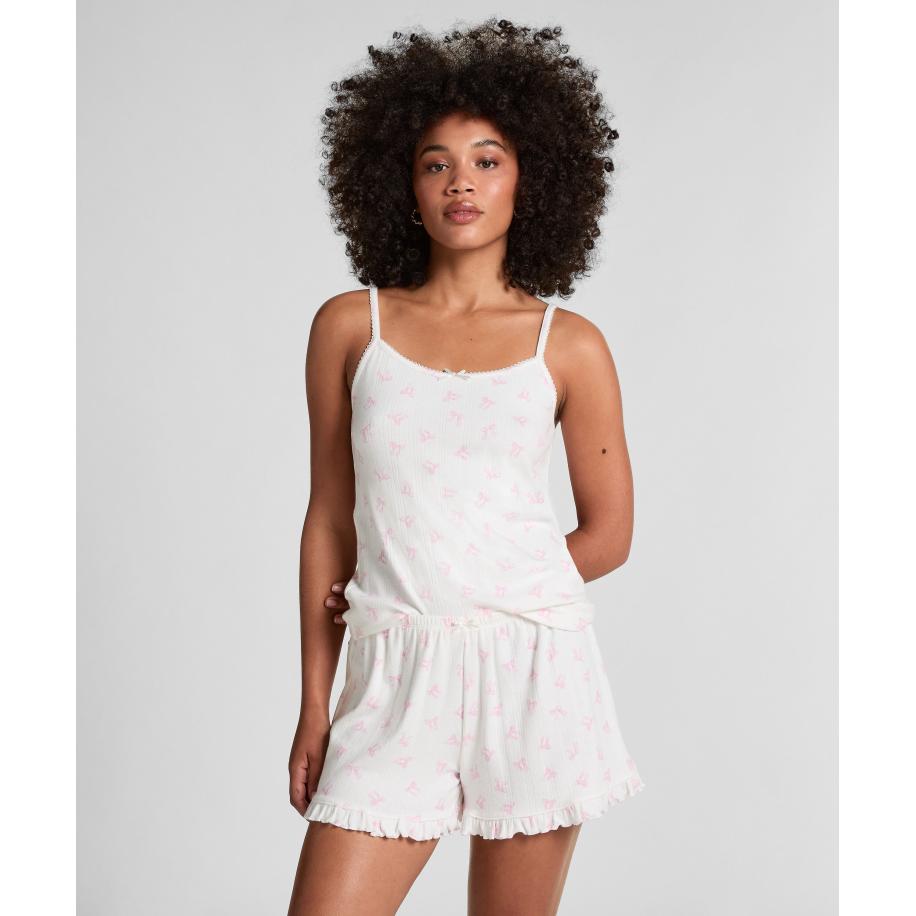 Hunkemöller Pointelle short Wit Wit