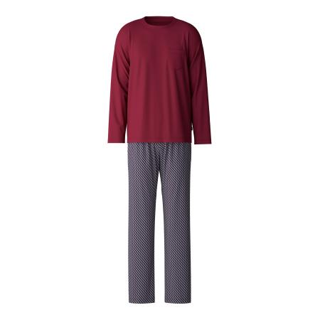 Calida CALIDA Pyjama lang marine / bordeaux / wit