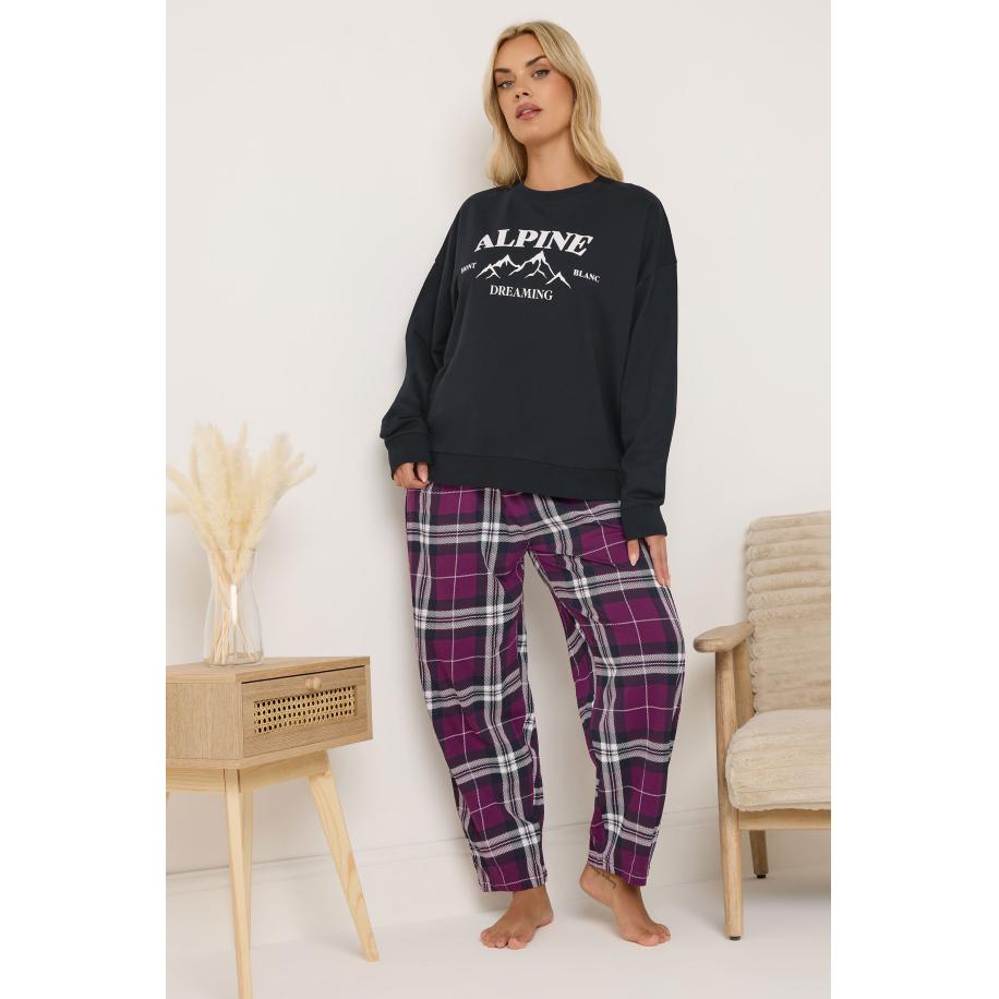 Yours Zwarte Alpine Dreaming Loungeset Size 66-68 Zwart