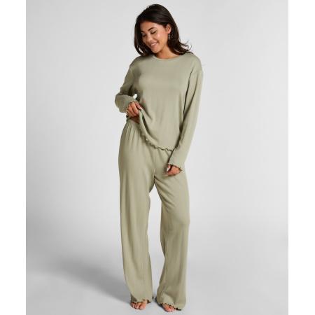 Hunkemöller Pyjamabroek Loose Pointelle Groen