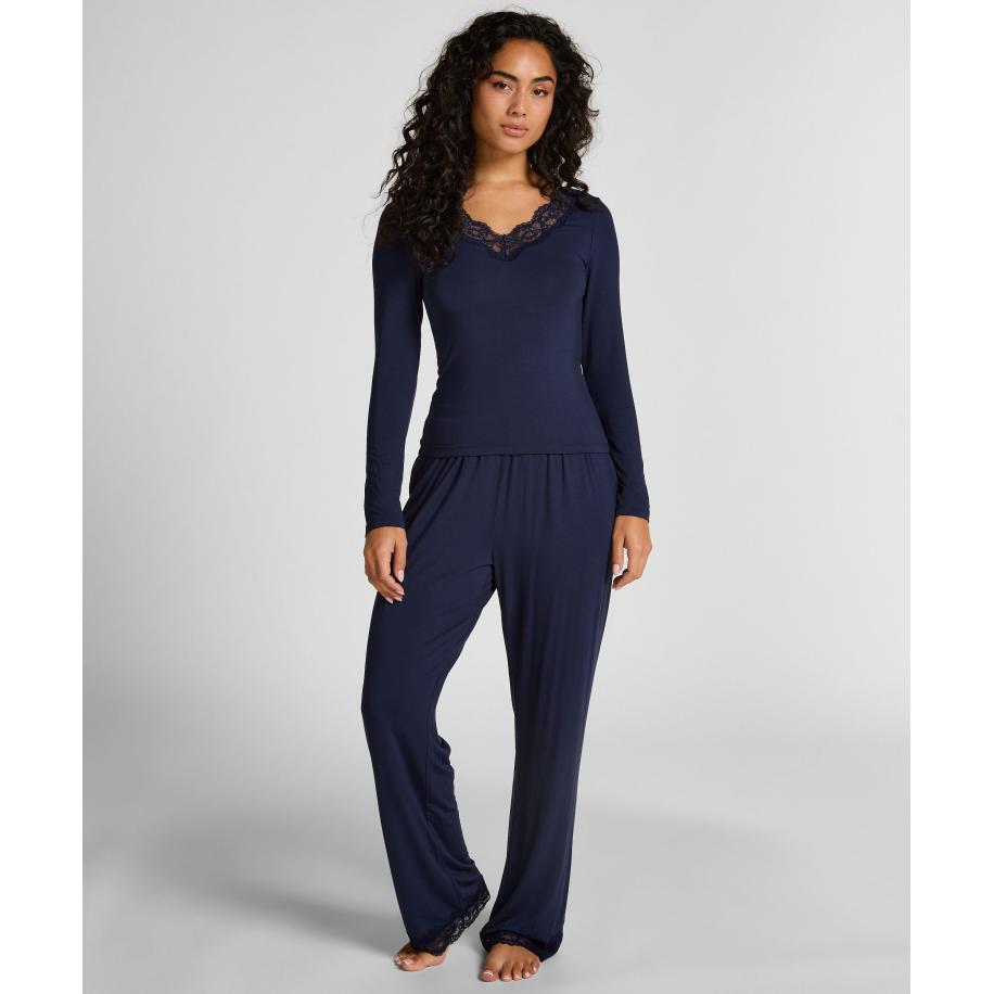 Hunkemöller Pyjama set Blauw Blauw
