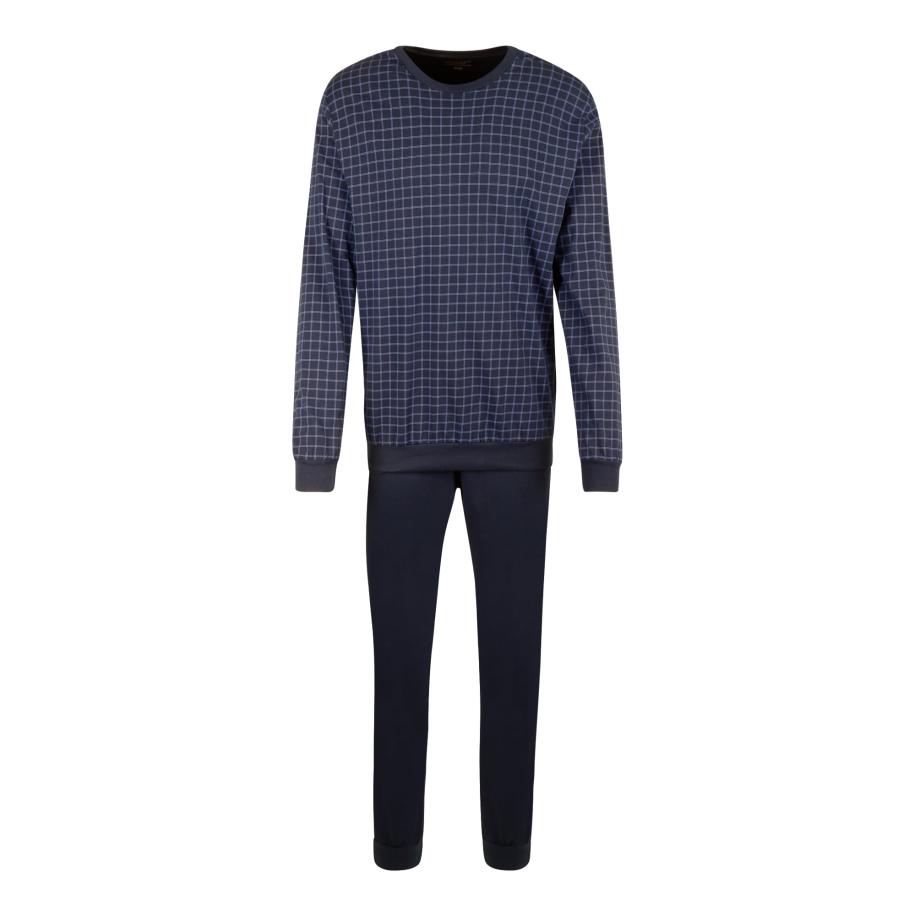 Schiesser uncover by SCHIESSER Pyjama lang Nightwear Serie navy / cyaan blauw -