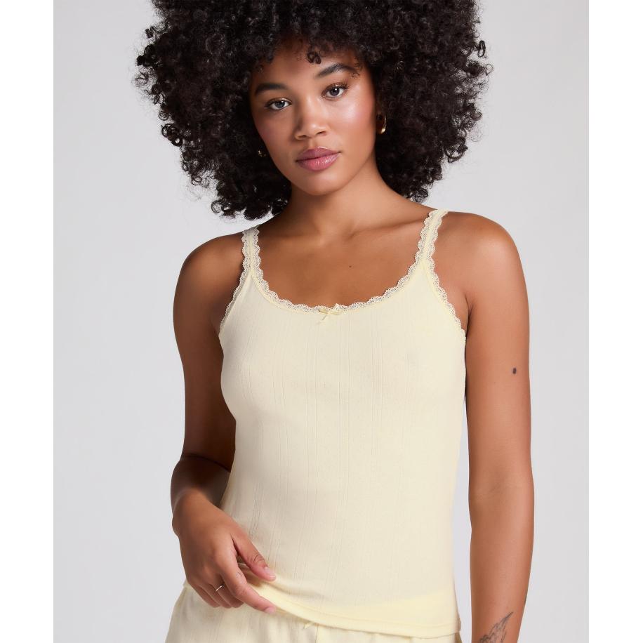 Hunkemöller Pointelle Singlet Geel Geel