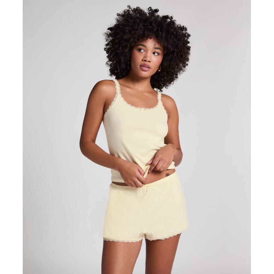 Hunkemöller Pointelle Short Geel Geel