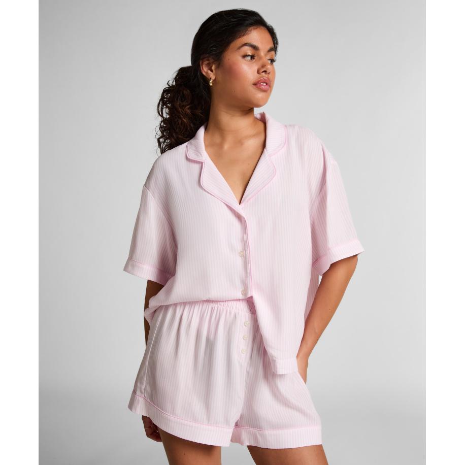 Hunkemöller Geweven pyjamashort Roze Roze