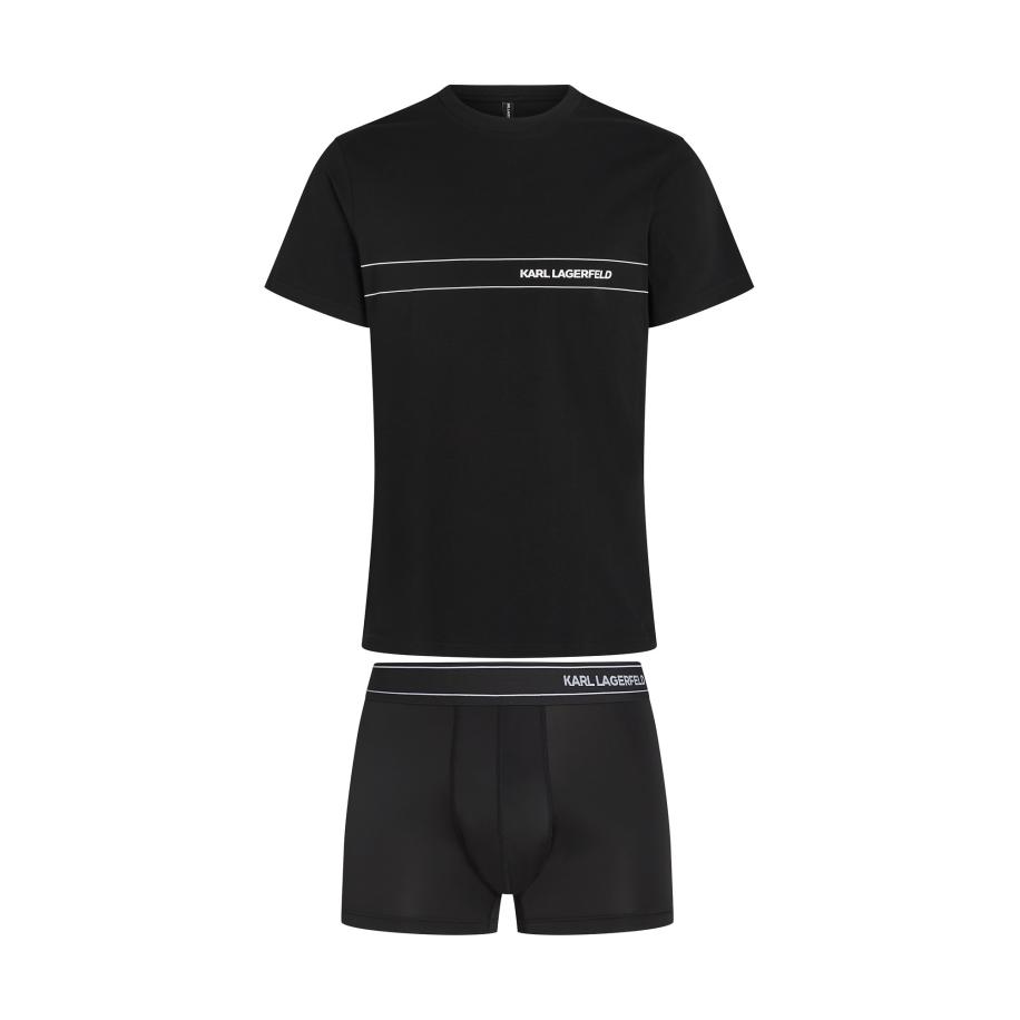 Karl Lagerfeld Karl Lagerfeld Pyjama kort zwart / wit -