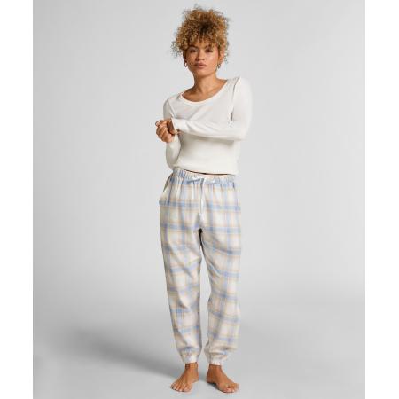 Hunkemöller Pyjamabroek Flannel Blauw