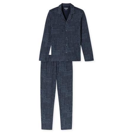 Schiesser SCHIESSER Pyjama lang donkerblauw