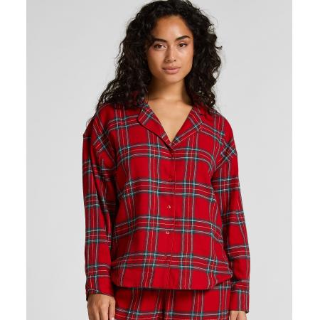 Hunkemöller Pyjamatop Flannel Rood