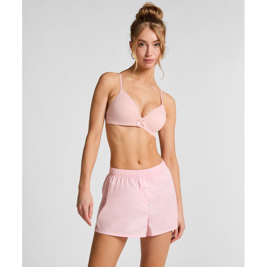 Hunkemöller Shorts Katoen Roze Roze