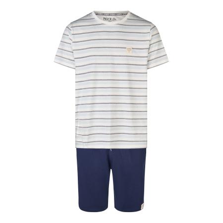 Phil & Co. Berlin Phil & Co. Berlin Pyjama kort Lounge Dreams donkerblauw / wit