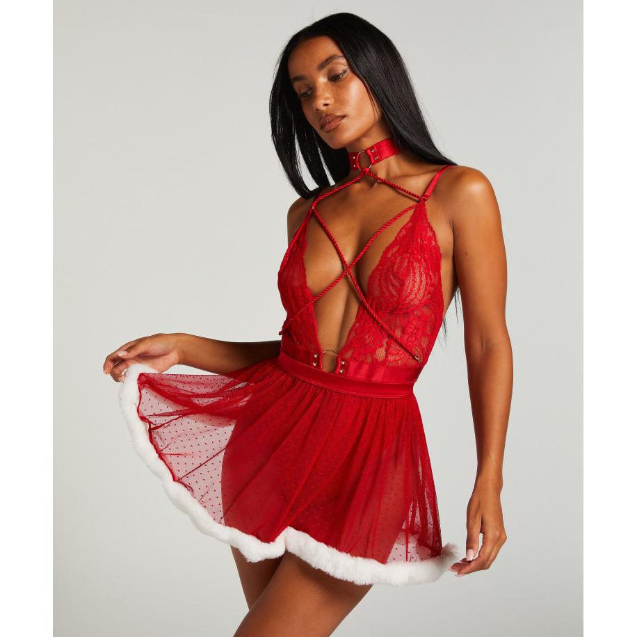 Hunkemöller Sexy Santa Rok Rood Rood