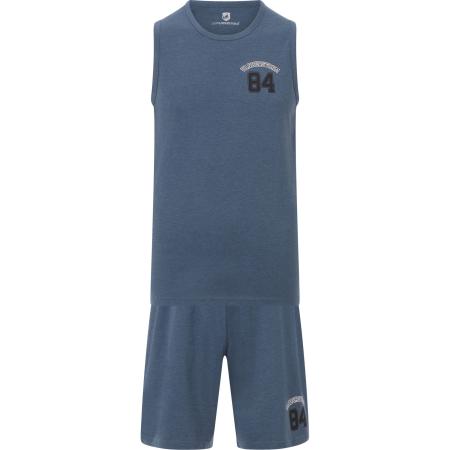 Jan Vanderstorm pyjama blauw, Effen
