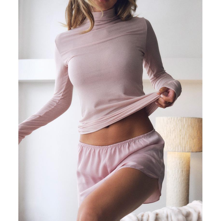 Hunkemöller Minimal satijnen short Roze Roze