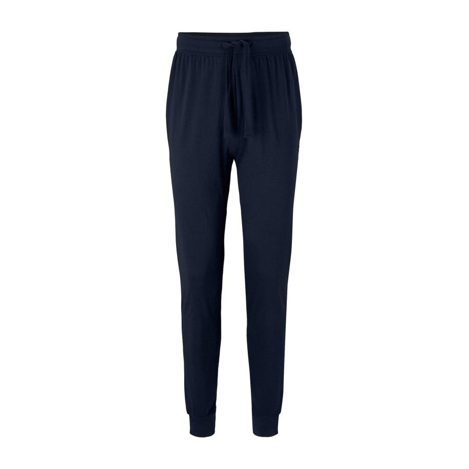 Tom Tailor TOM TAILOR Pyjamabroek nachtblauw / donkergrijs / wit -