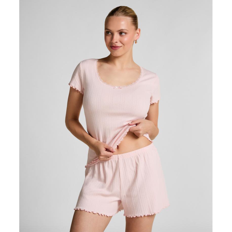 Hunkemöller Pointelle short Roze Roze