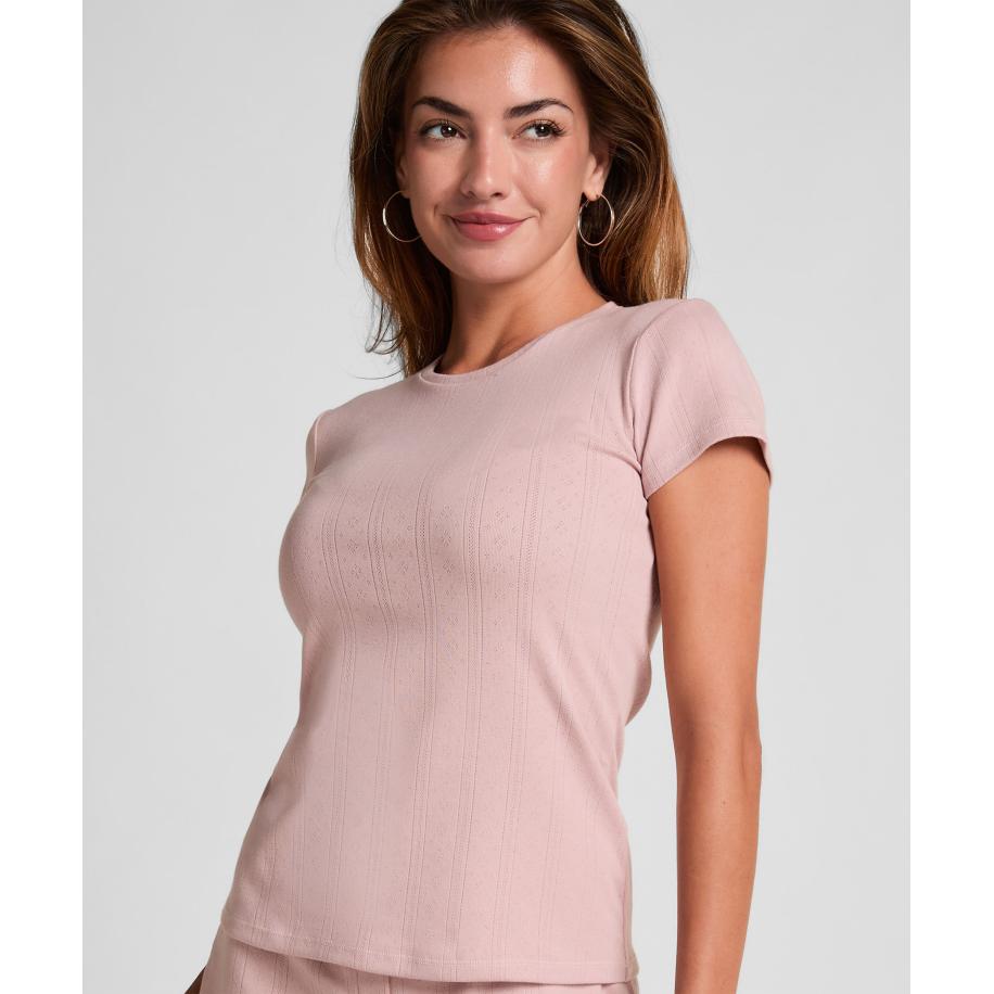 Hunkemöller Pointelle Top Roze Roze