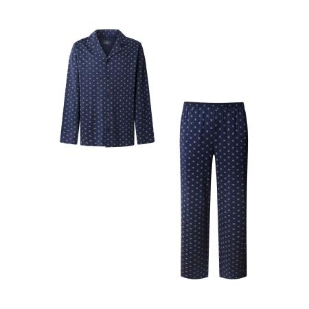 Hackett London Pyjama lang royal blue/koningsblauw