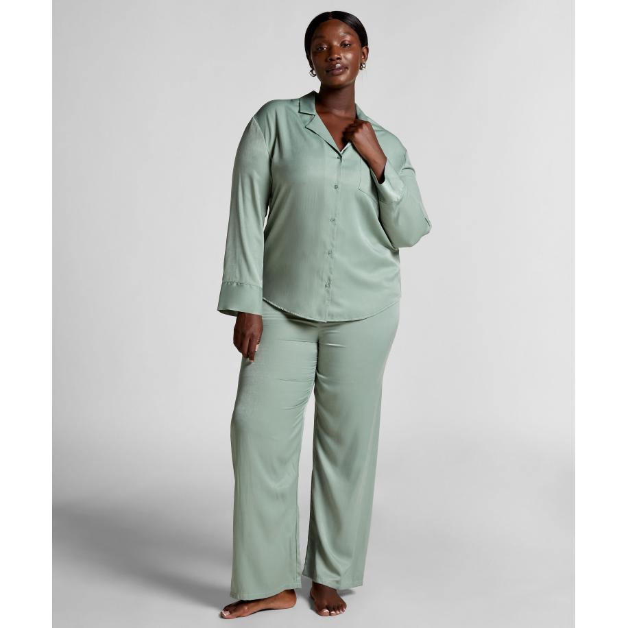 Hunkemöller Broek Satijn Groen Groen