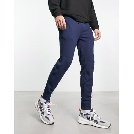 Polo Ralph Lauren - Loungekleding - Joggingbroek met wafelstructuur en ponylogo in marineblauw