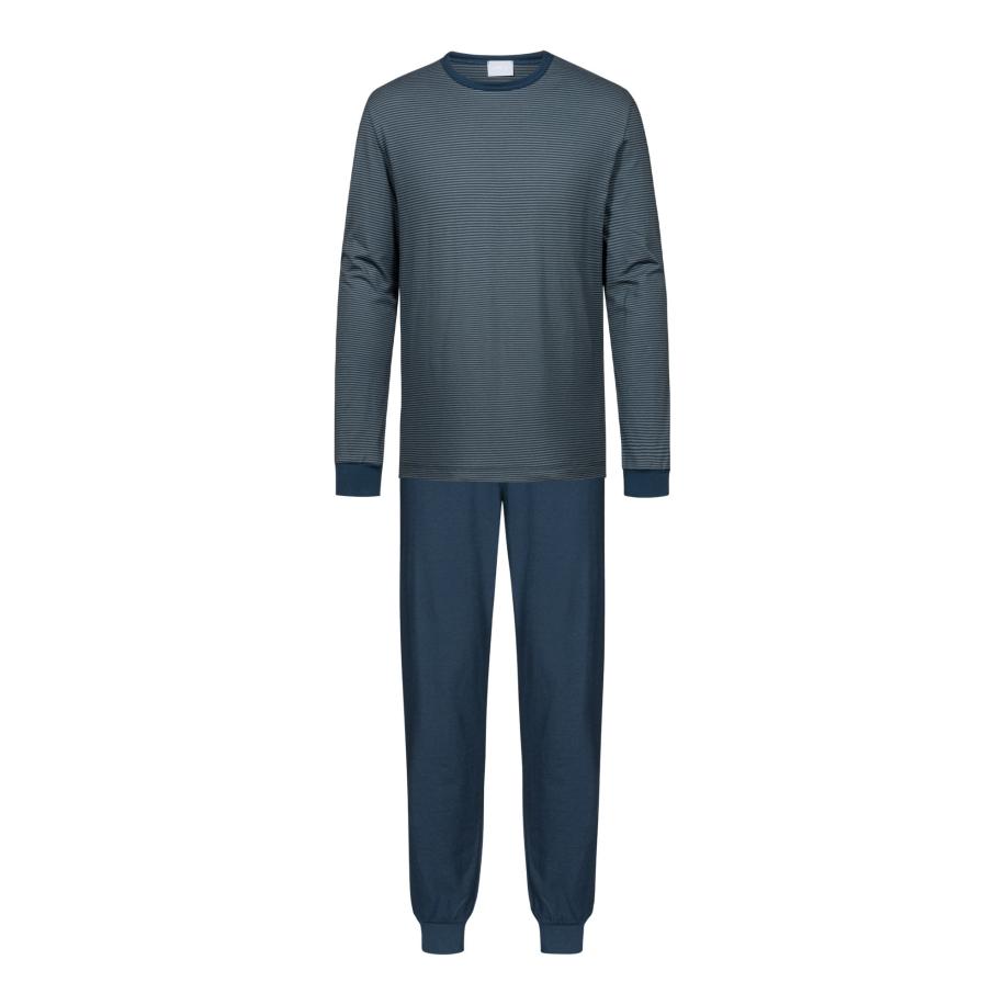 Mey Mey Pyjama lang Night Stripes navy / smoky blue -