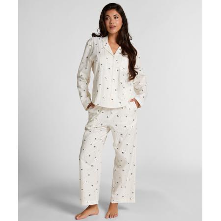 Hunkemöller Pyjamabroek met maretakprint Wit