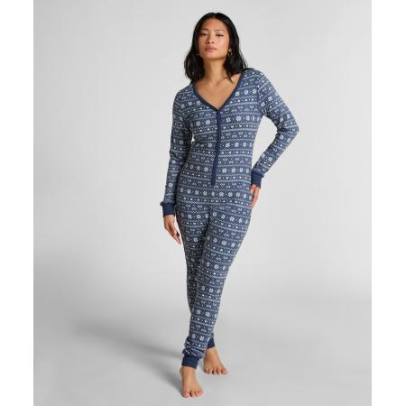 Hunkemöller Jersey onesie Fairisle Blauw