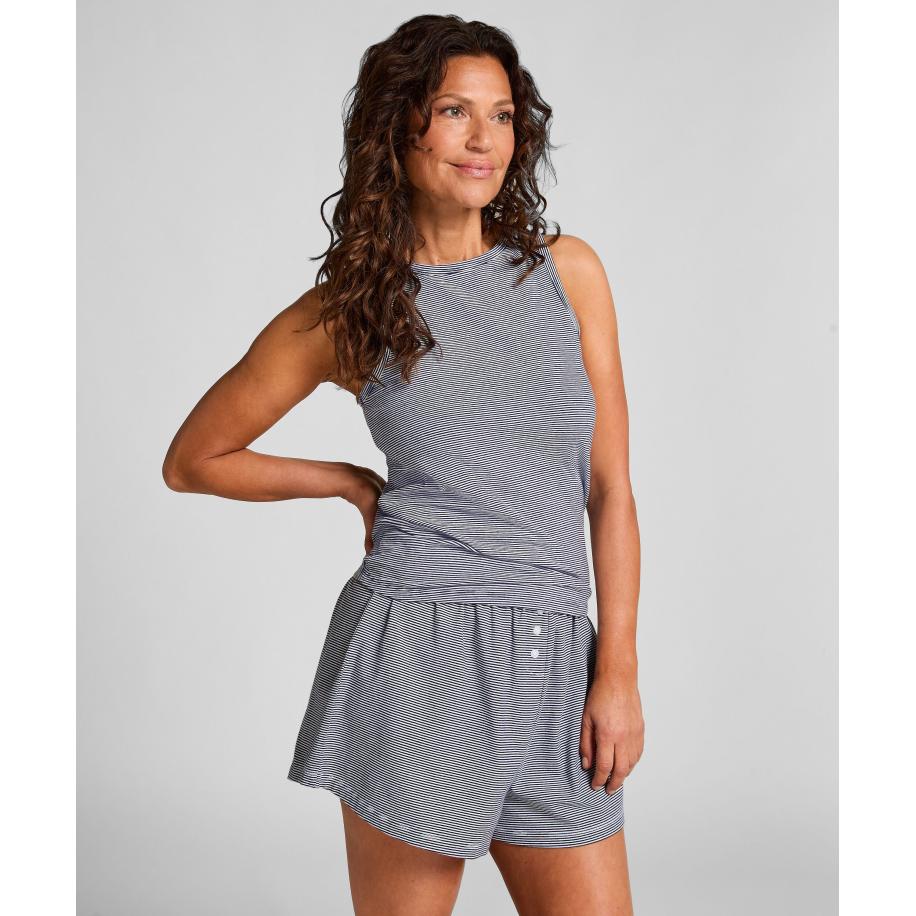 Hunkemöller Pyjamaset Singlet Jersey Blauw Blauw