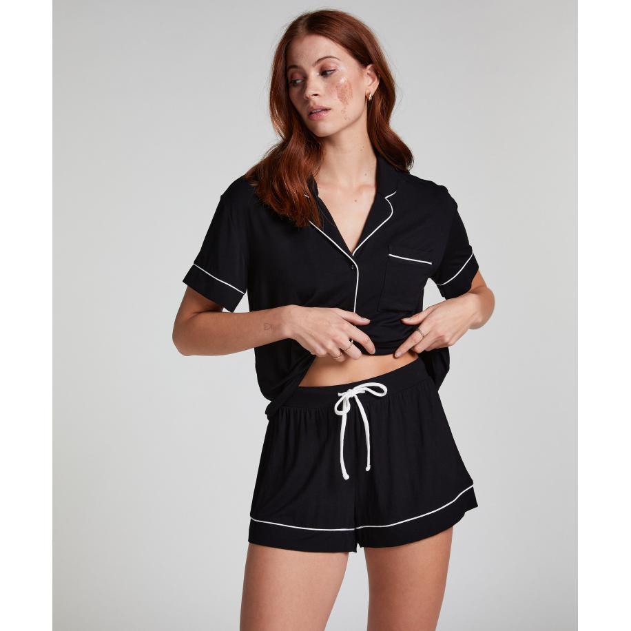 Hunkemöller Shorts Jersey Essential Zwart Zwart