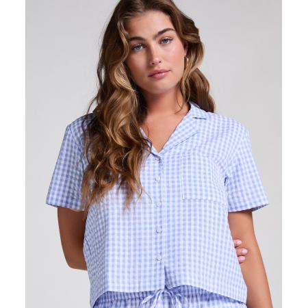 Hunkemöller Jacket Seersucker Blauw