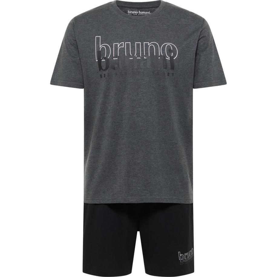 Bruno Banani Bruno Banani Pyjama kort Crane antraciet / zwart -