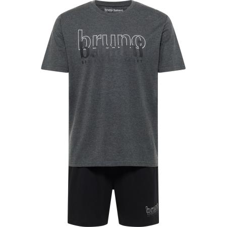 Bruno Banani Bruno Banani Pyjama kort Crane antraciet / zwart