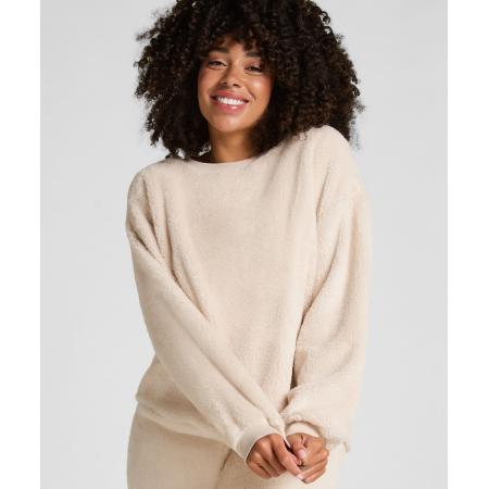 Hunkemöller Top met lange mouwen Fluffy Fleece Beige