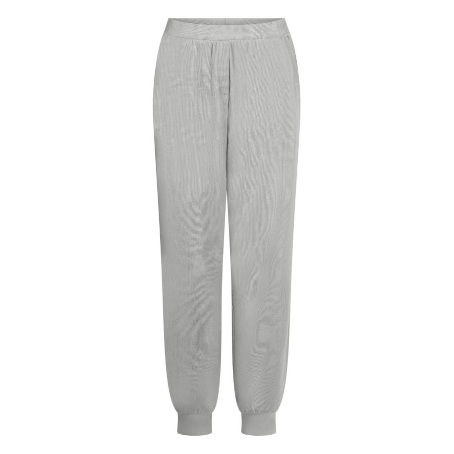 Hunkemöller Joggingbroek van wafelstof Grijs Grijs