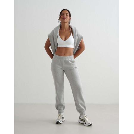 Aim'n Klassieke varsity sweatpants in gemêleerd grijs