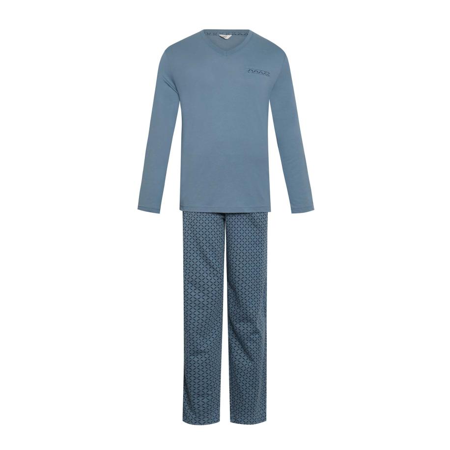 Dagi Dagi Pyjama lang opaal / donkerblauw -
