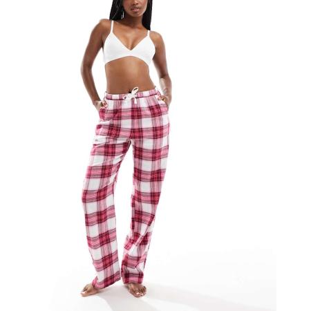 Lindex Geruite pyjamabroek in rood
