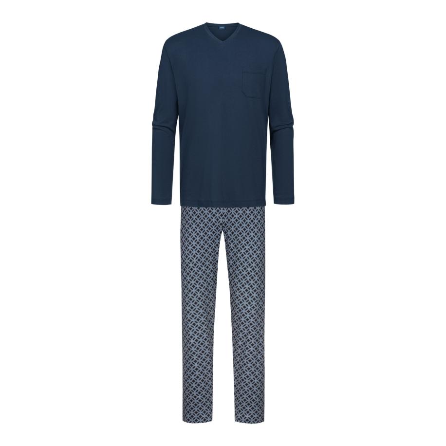 Mey Mey Pyjama lang lichtblauw / donkerblauw / rosa -