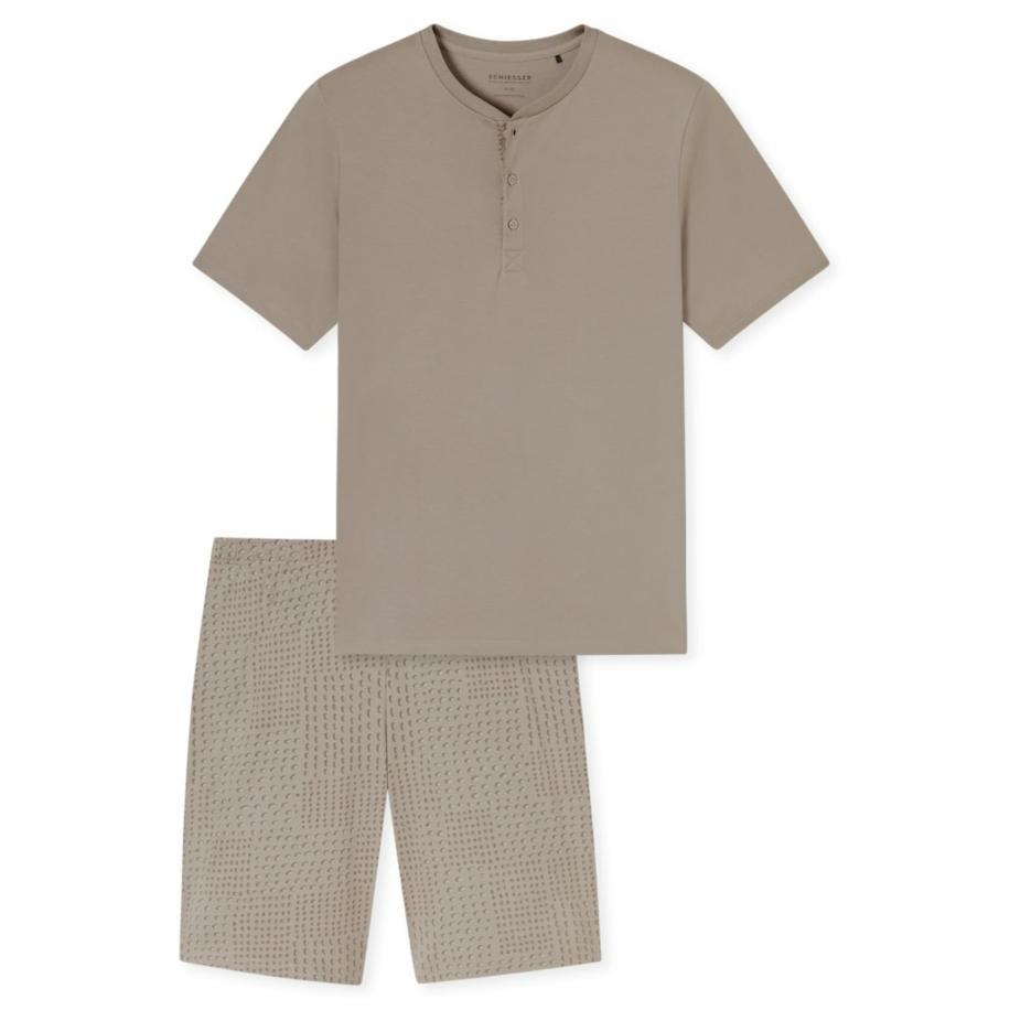 Schiesser SCHIESSER Pyjama kort beige -