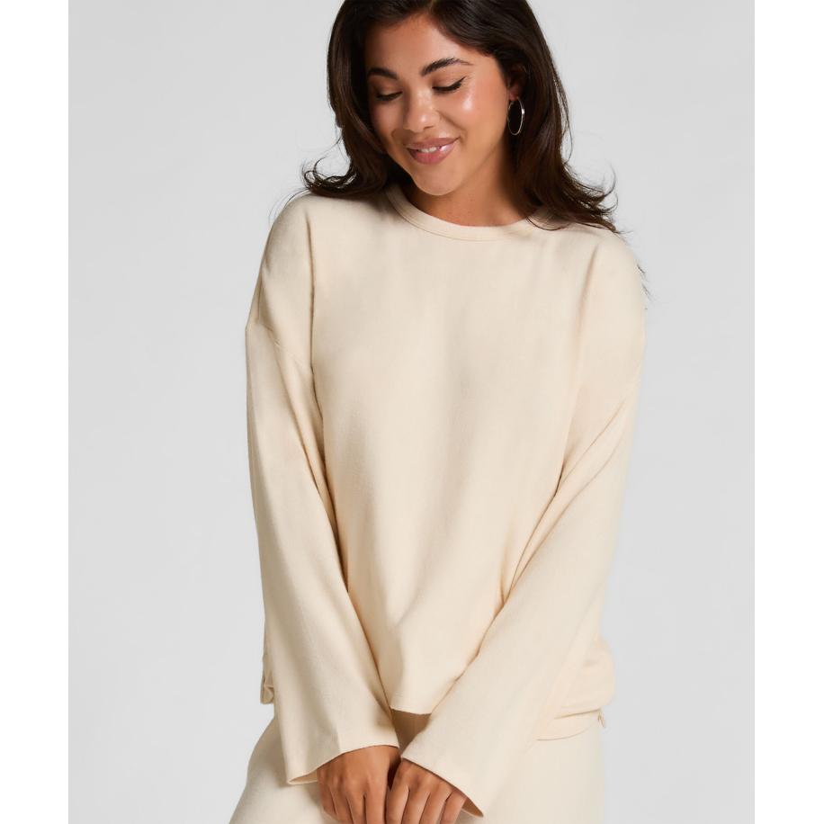 Hunkemöller Pyjama top Jersey Wit Wit